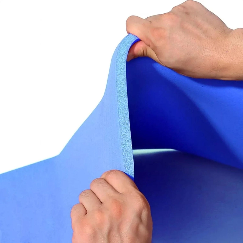MAT ALFOMBRILLA YOGA PILATES EJERCICIO CORREA BOLSO 15 MM AZUL - 3