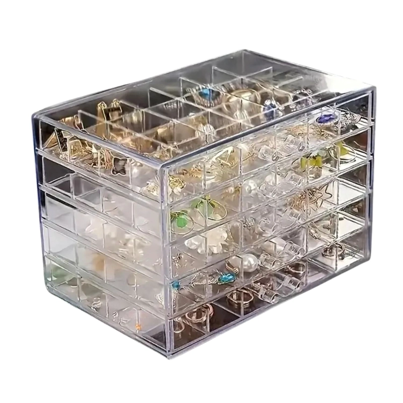 ORGANIZADOR JOYAS MULTIUSOS 5 NIVELES TRANSPARENTE - 3