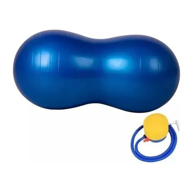 PELOTA OVALADO YOGA DEPORTES PILATES 90X45 CM AZUL - 2