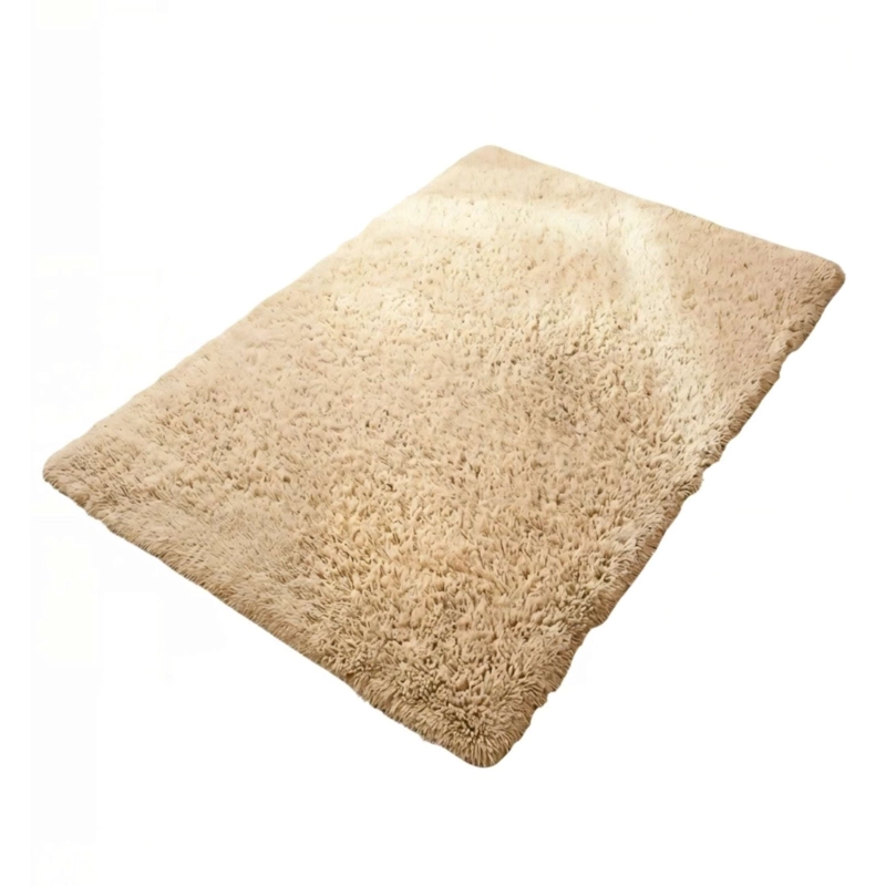 ALFOMBRA PELUDA SUPER SUAVE 2X1.5 MTS BEIGE LISO - 2