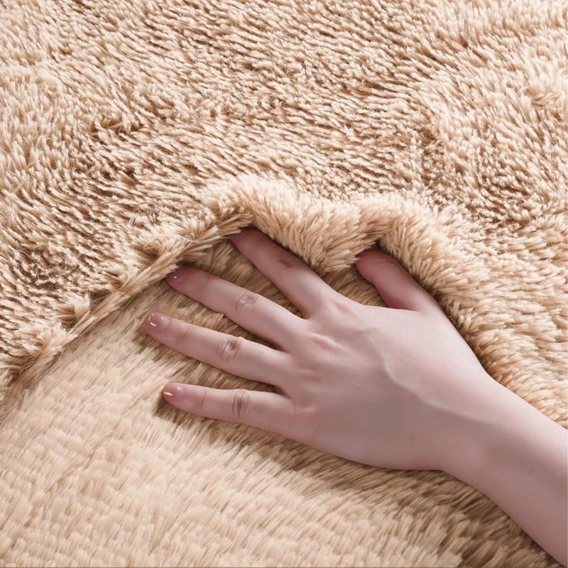 ALFOMBRA PELUDA SUPER SUAVE 2X1.5 MTS BEIGE LISO - 3