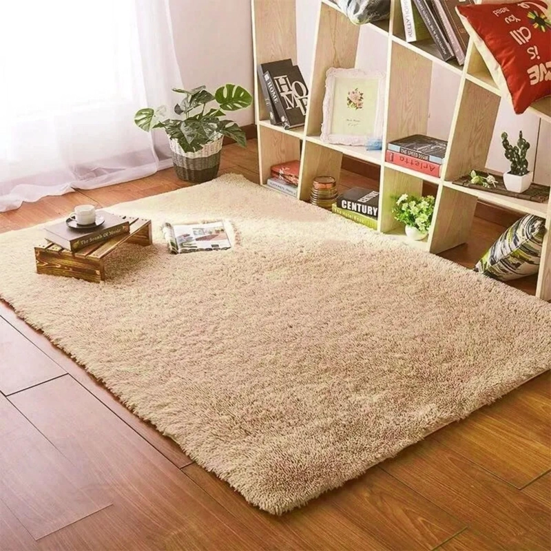 ALFOMBRA PELUDA SUPER SUAVE 2X1.5 MTS BEIGE LISO - 5