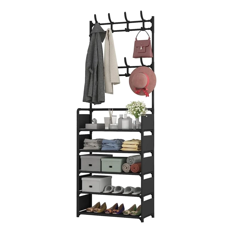 ARMARIO ORGANIZADOR ZAPATERO COLGADOR PERCHERO 5 NIVELES 80X26X1.65 MTS - 2