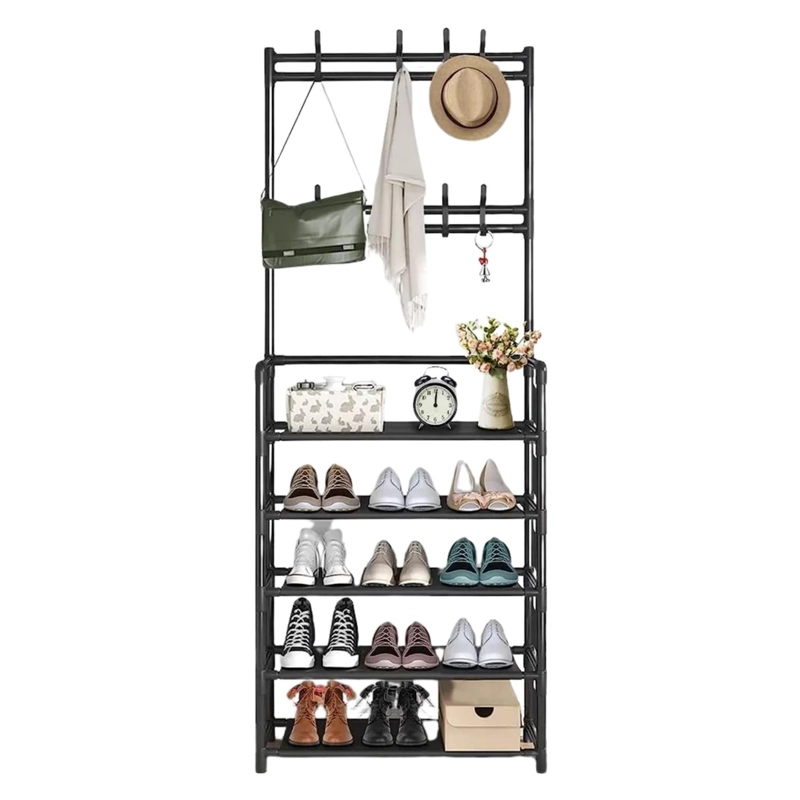 ARMARIO ORGANIZADOR ZAPATERO COLGADOR PERCHERO 5 NIVELES 80X26X1.65 MTS - 3