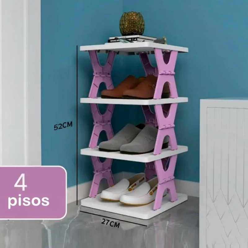 ORGANIZADOR ARMARIO ZAPATERO PLEGABLE 4 NIVELES - 4