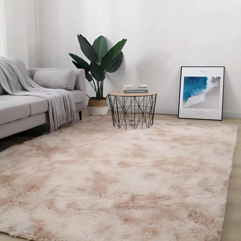 ALFOMBRA PELUDA SUPER SUAVE 2X1.8 MTS BEIGE - 3