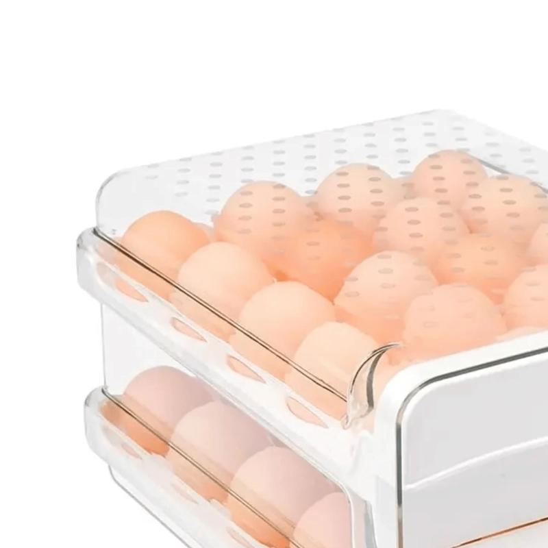 ORGANIZADOR PORTA HUEVOS 2 NIVELES 40 HUEVOS 27.2X21.9X16.5 CM - 2