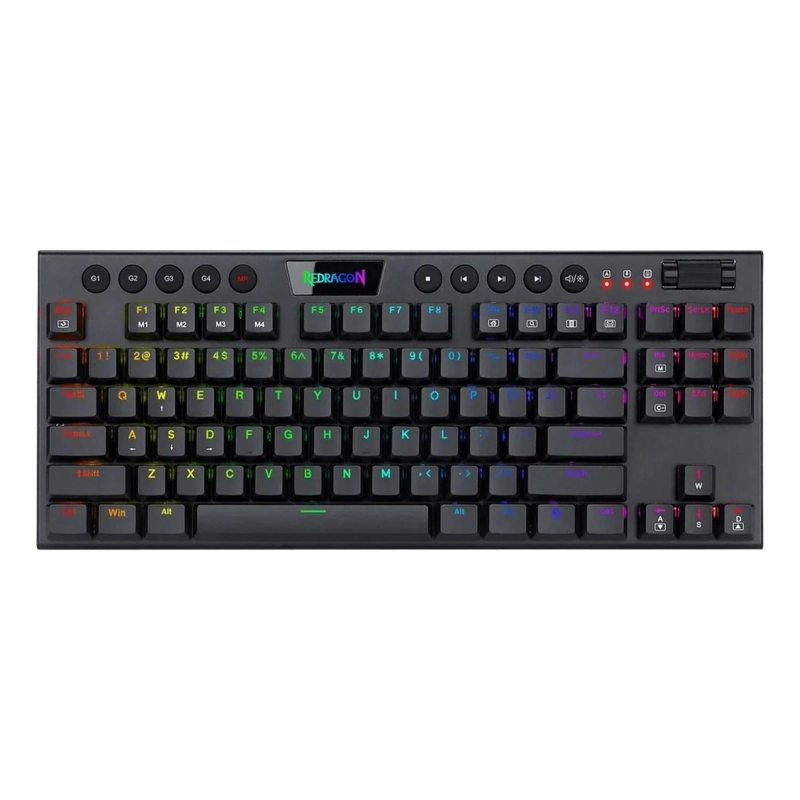 TECLADO GAMER ULTRA LOW PROFILE PROFESIONAL RGB NEGRO - 1