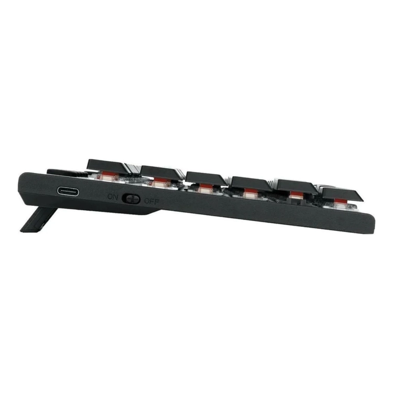 TECLADO GAMER ULTRA LOW PROFILE PROFESIONAL RGB NEGRO - 2