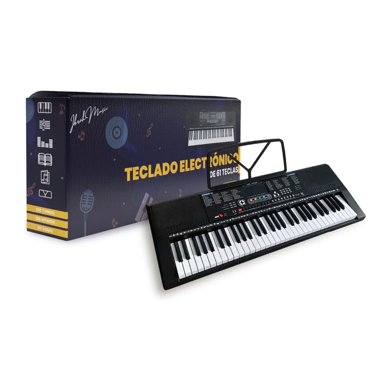 TECLADO MUSICAL ELE CTRICO IBRAH 3 WATT NEGRO - 4