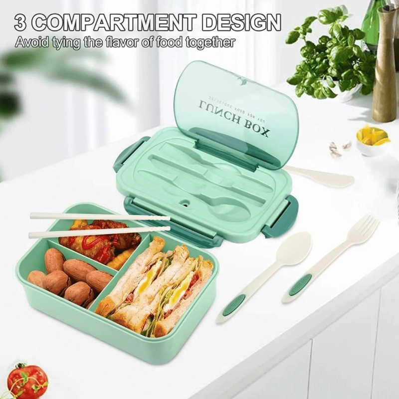TAPER TERMICO COMIDA CONTENEDOR CUBIERTOS 1.2 ML VERDE - 4