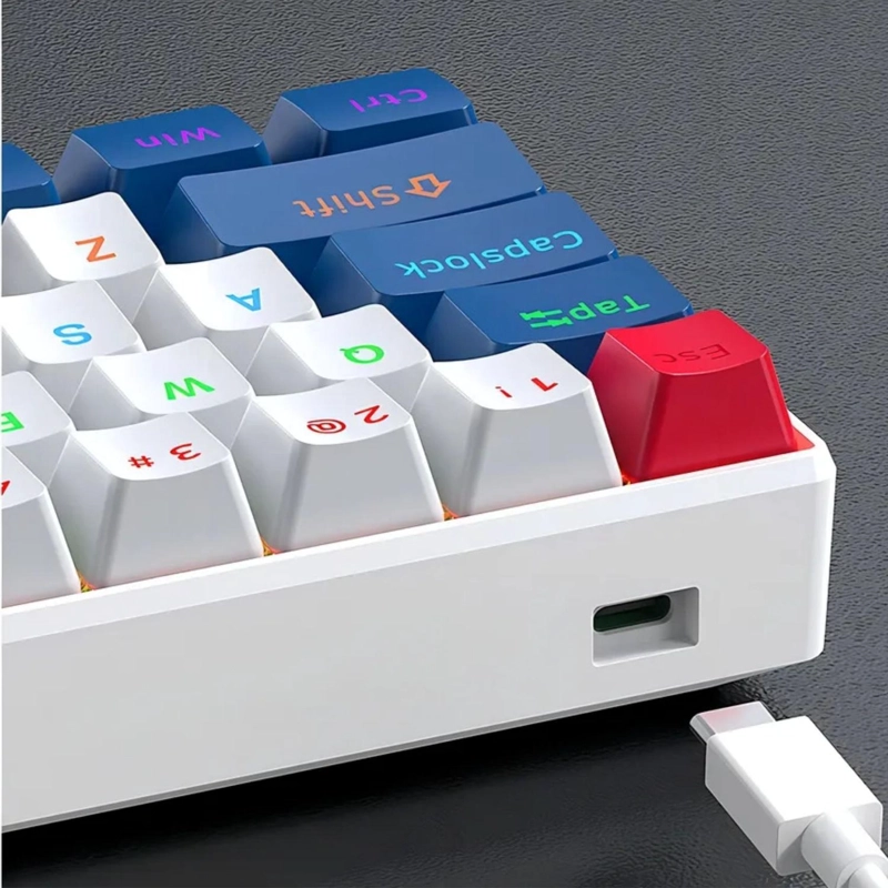 TECLADO GAMER PROFESIONAL MECANICO 60% RGB LED - 5
