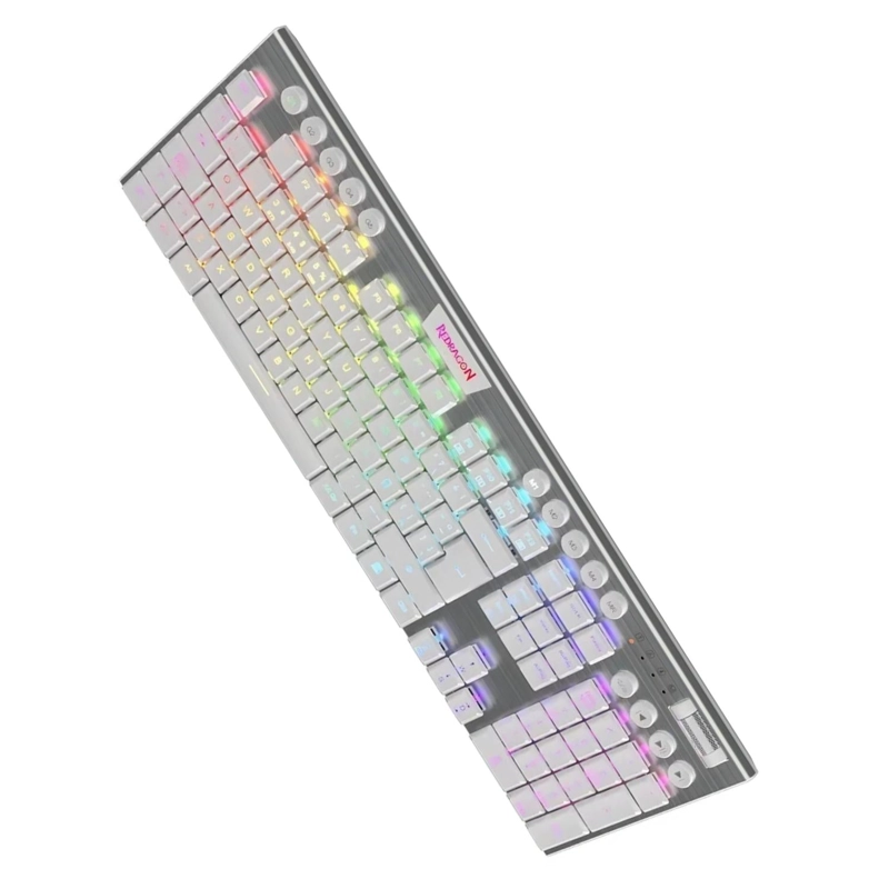 TECLADO MECANICO GAMER PROFESIONAL REDRAGON RGB WIRELESS 14.75X43.8X2.2 CM BLANCO - 3