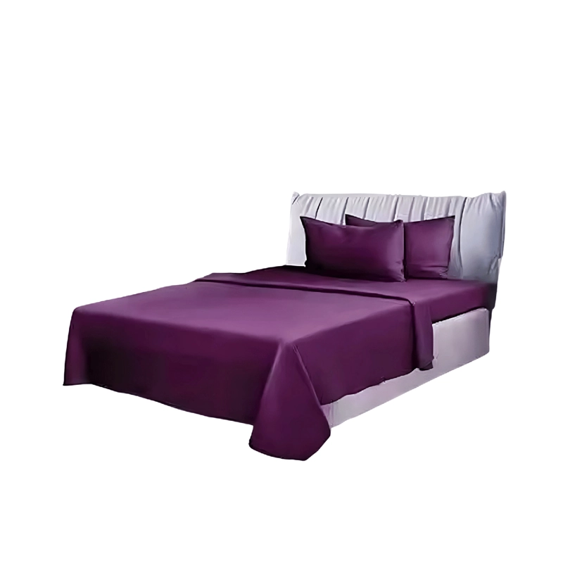 SABANAS 2 PLAZAS ELASTICADA 4 PIEZAS POLAR 144 HILOS VIOLETA OSCURO - 2