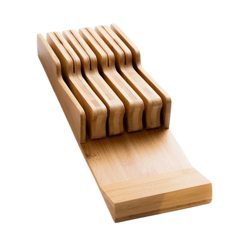 SOPORTE ORGANIZADOR 9 CUCHILLOS 5.8X13X40.3 CM BAMBU - 4