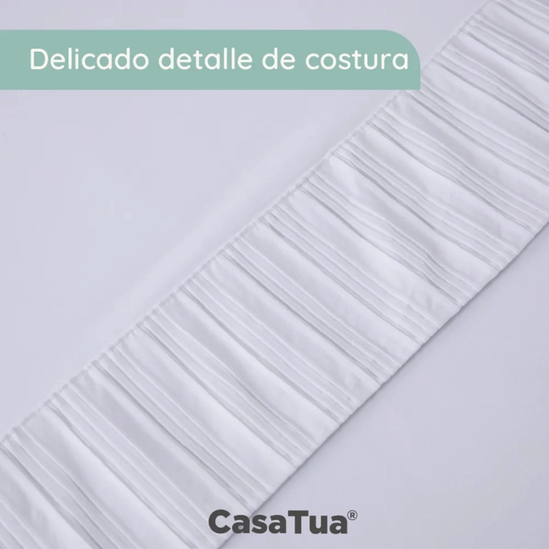 SABANAS 2 PLAZAS MICROFIBRA 300 HILOS BLANCO - 5