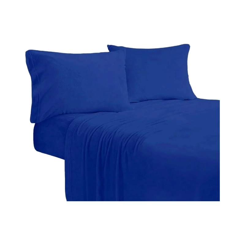 SABANAS 2 PLAZAS ELASTICADA 4 PIEZAS POLAR 144 HILOS AZUL OSCURO - 1