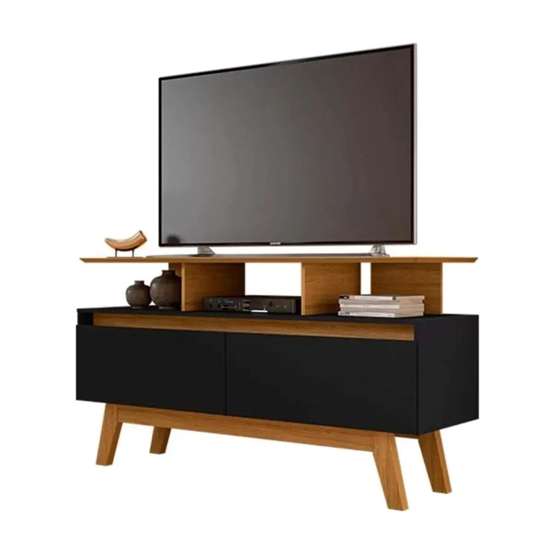 RACK ESTANTE TV 50 2 PUERTAS 30X120X65 CM - 1