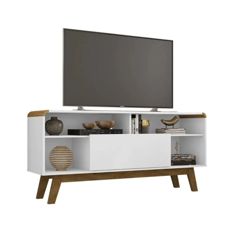 RACK ESTANTE TV 55 LAZULI 136X36X64 CM BLANCO - 2