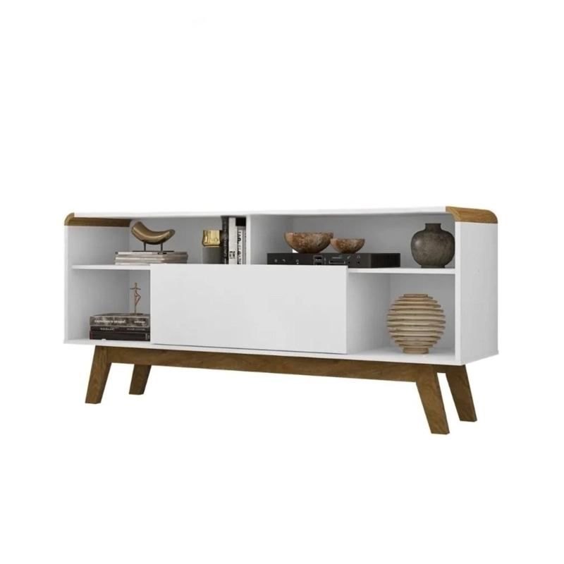 RACK ESTANTE TV 55 LAZULI 136X36X64 CM BLANCO - 3