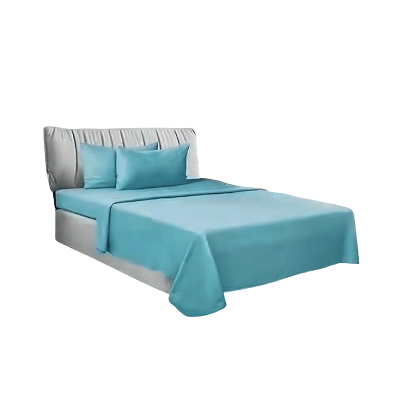 SABANAS 2 PLAZAS ELASTICADA 4 PIEZAS POLAR 144 HILOS TURQUESA - 1