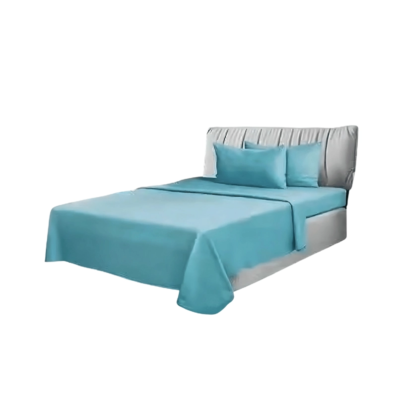 SABANAS 2 PLAZAS ELASTICADA 4 PIEZAS POLAR 144 HILOS TURQUESA - 2