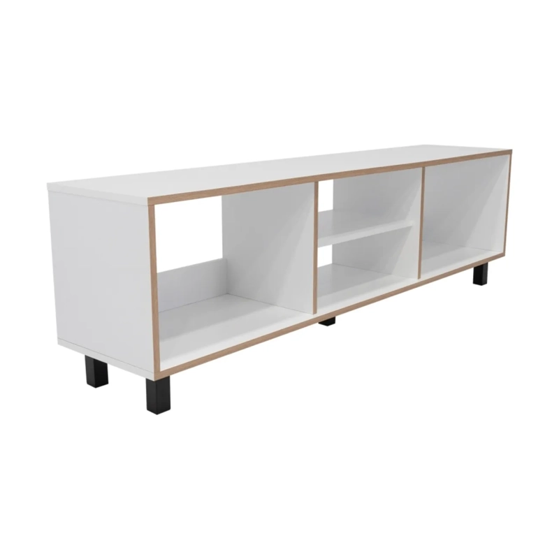 RACK 5 REPISAS TV 70 160X47.5X35 CM BLANCO - 1