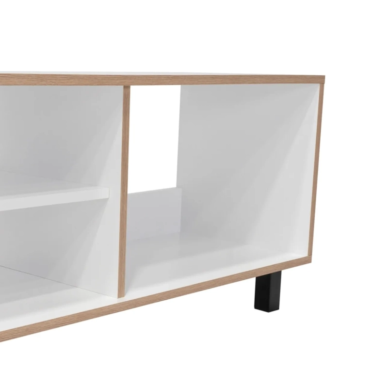 RACK 5 REPISAS TV 70 160X47.5X35 CM BLANCO - 3