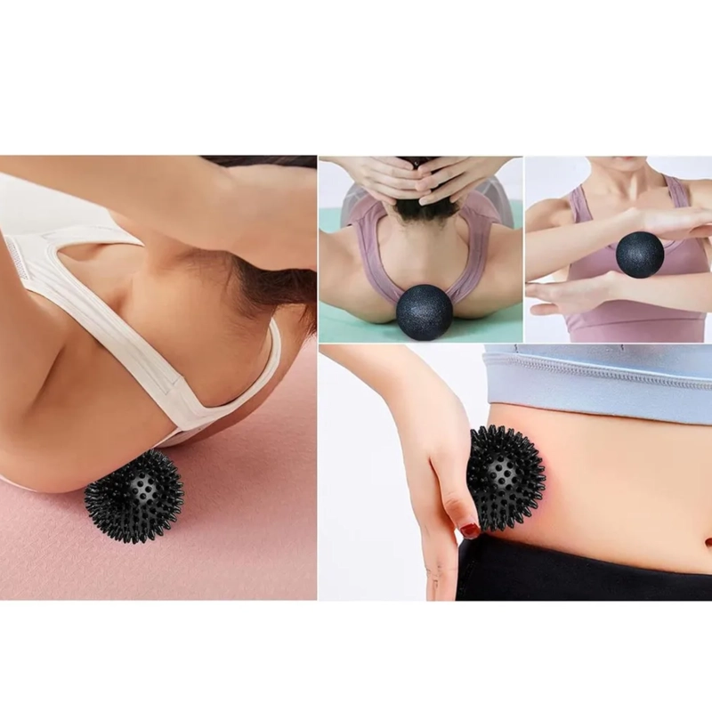 SET RODILLOS 9 EN 1 ENLONGACION MASAJE YOGA PILATES NEGRO - 6