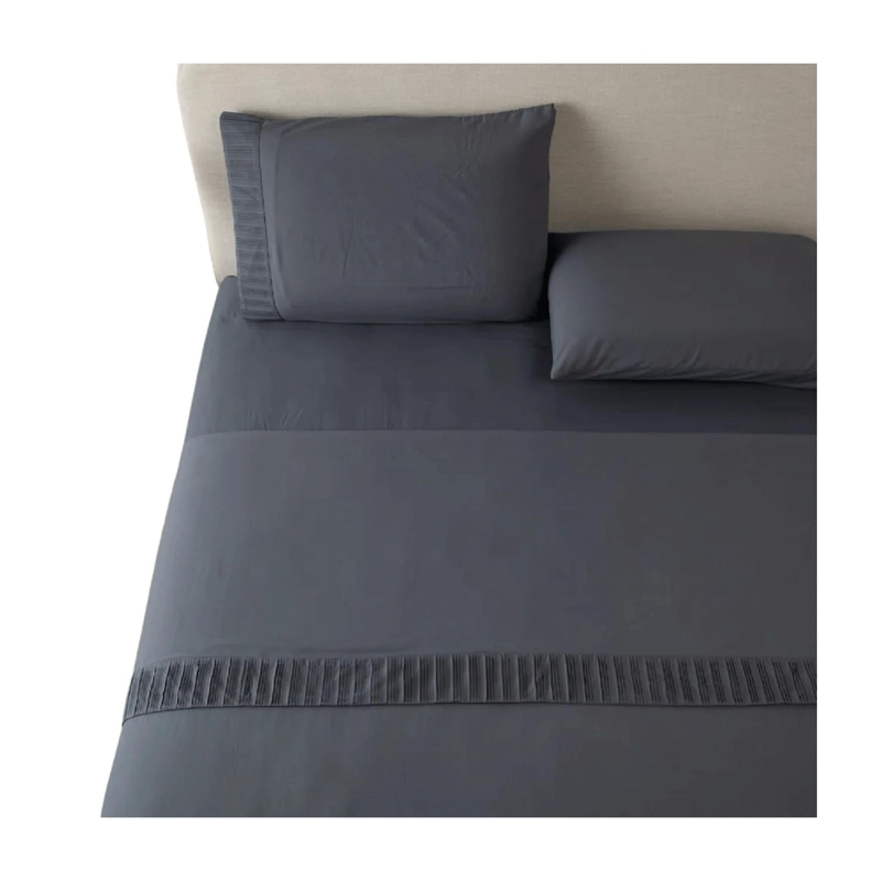SABANAS 2 PLAZAS MICROFIBRA 300 HILOS GRIS - 1