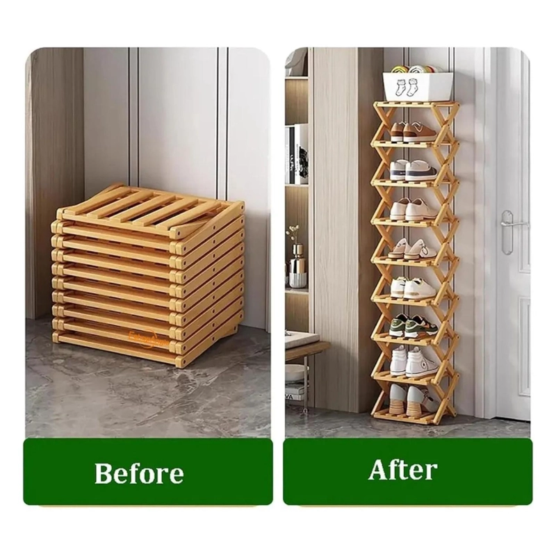 ZAPATERO ORGANIZADOR MULTIUSO 8 NIVELES BAMBU - 5