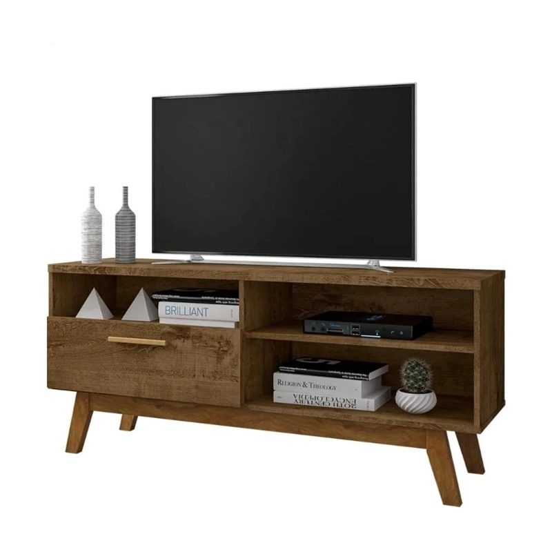 RACK ESTANTE TV 55 PALADIO RUSTICO 136X38X59 CM - 2