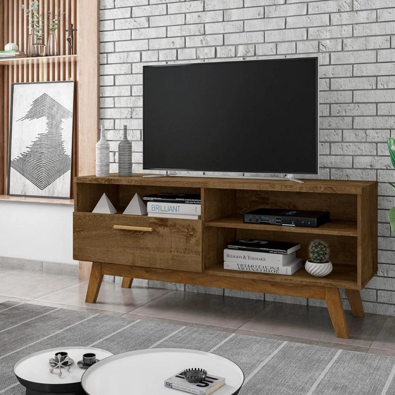 RACK ESTANTE TV 55 PALADIO RUSTICO 136X38X59 CM - 3