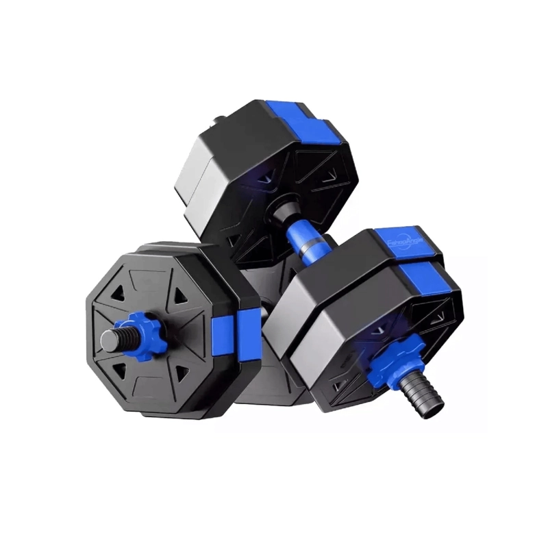 SET MANCUERNAS BARRA ARMABLE AJUSTABLE PROFESIONAL 15 KG - 1