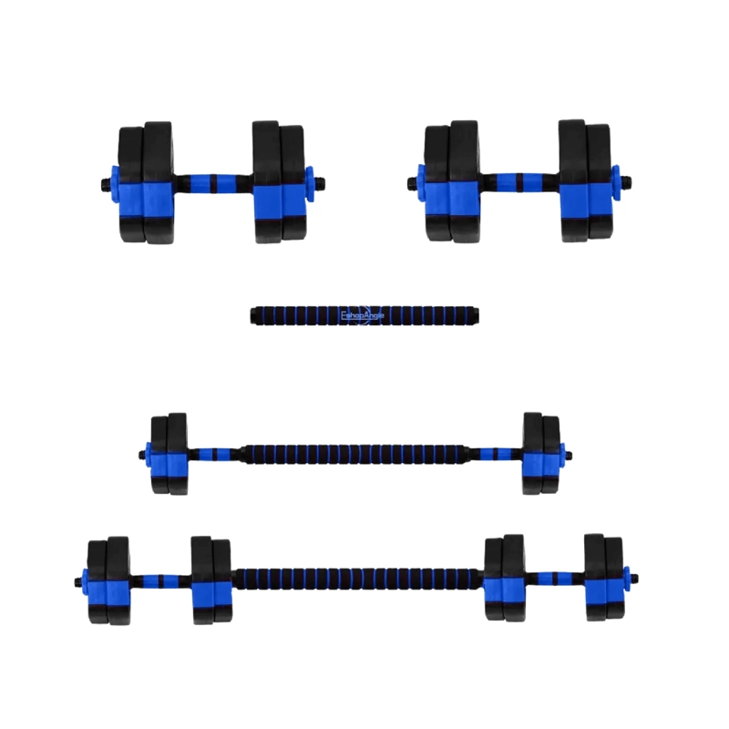 SET MANCUERNAS BARRA ARMABLE AJUSTABLE PROFESIONAL 15 KG - 4