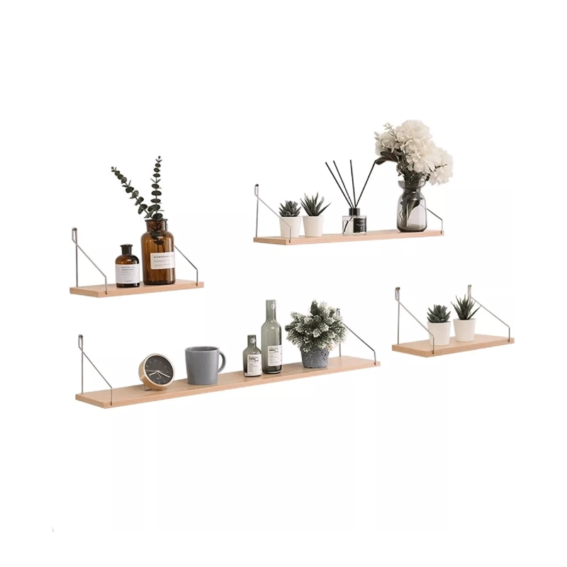 REPISA FLOTANTE PARED HOGAR 4 PIEZAS 90X15X15 CM MADERA - 1
