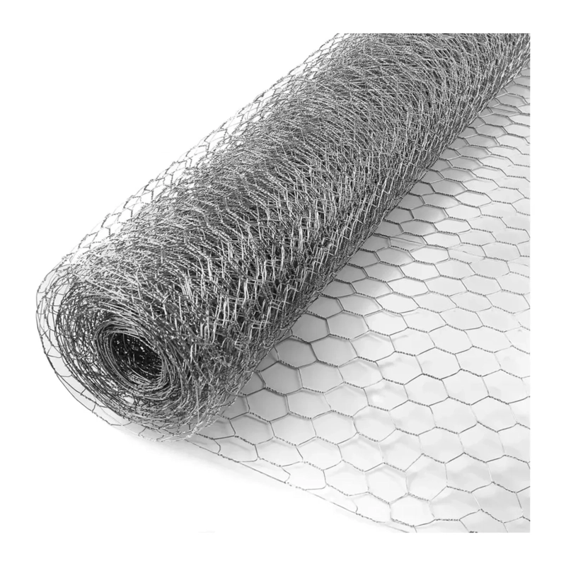TEJIDO MALLA EXAGONAL GALLINERA ACERO INOXIDABLE 1X20 MTS - 1