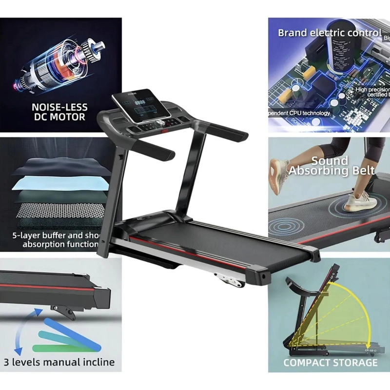 TROTADORA CAMINADORA DEPORTIVA ELE CTRICO 2.5 HP 100 KG - 5