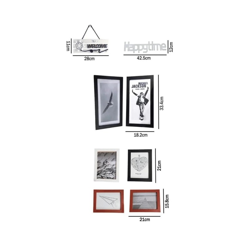 SET 12 MARCOS DECORATIVOS PARED VINTAGE - 2