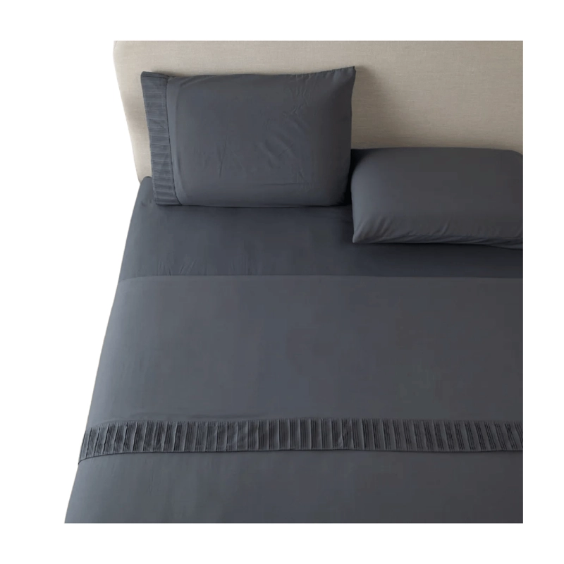 SABANAS COLCHON KING MICROFIBRA 300 HILOS GRIS OSCURO - 1