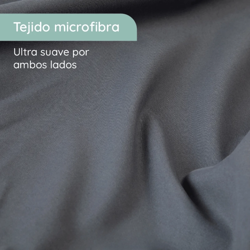SABANAS COLCHON KING MICROFIBRA 300 HILOS GRIS OSCURO - 3
