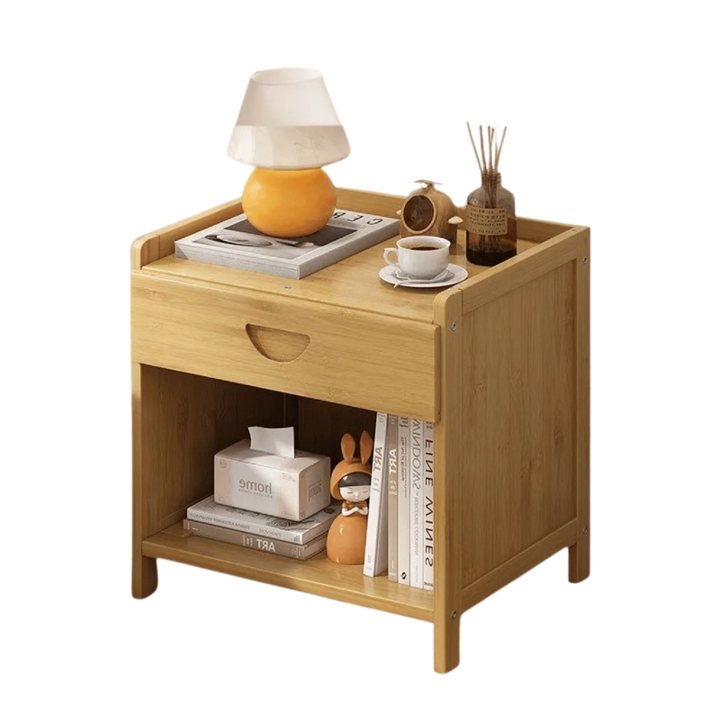 VELADOR 1 CAJON MESA 45X42X31 CM BAMBU - 2