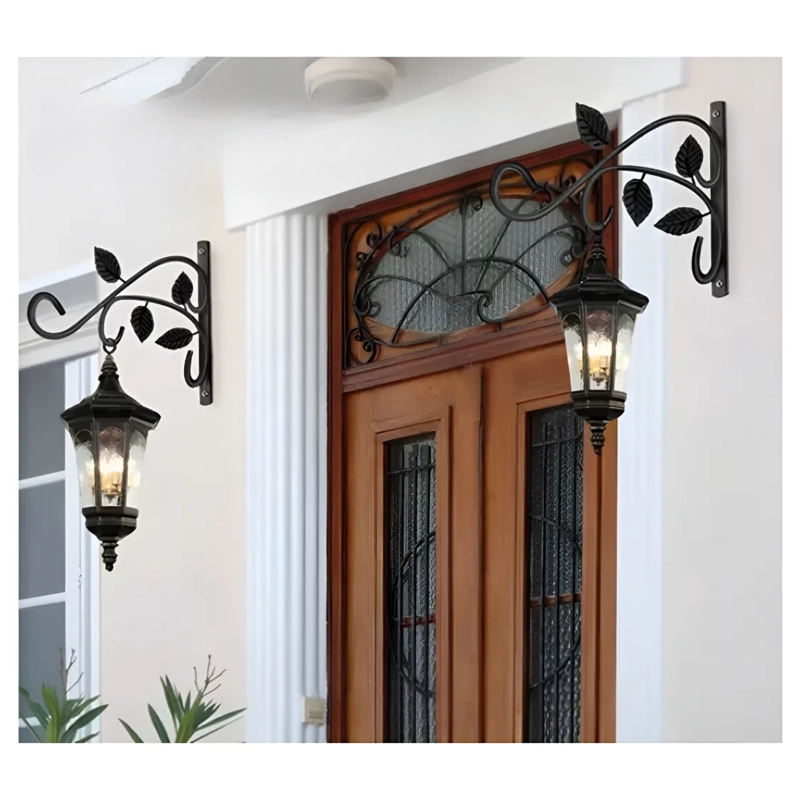 SOPORTE PLANTAS COLGANTES 2 GANCHOS PARED HIERRO 19X1.5X 30 CM - 4