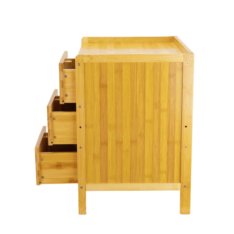 VELADOR 3 CAJONES MESA 45X42X31 CM BAMBU - 2
