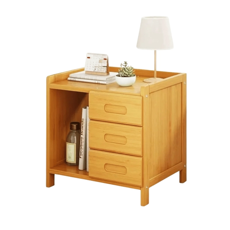 VELADOR 3 CAJONES MESA 45X42X31 CM BAMBU - 3
