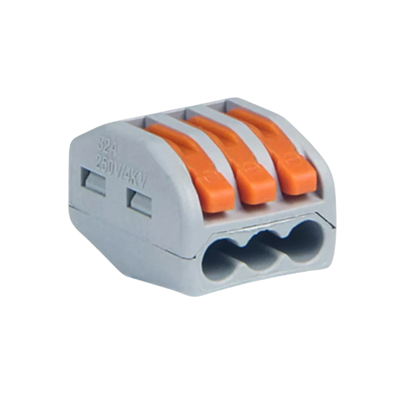SET 100 PIEZAS CONECTORES ELE CTRICOS CABLE COMPACTO 20X13.5X4 CM GRIS - 2
