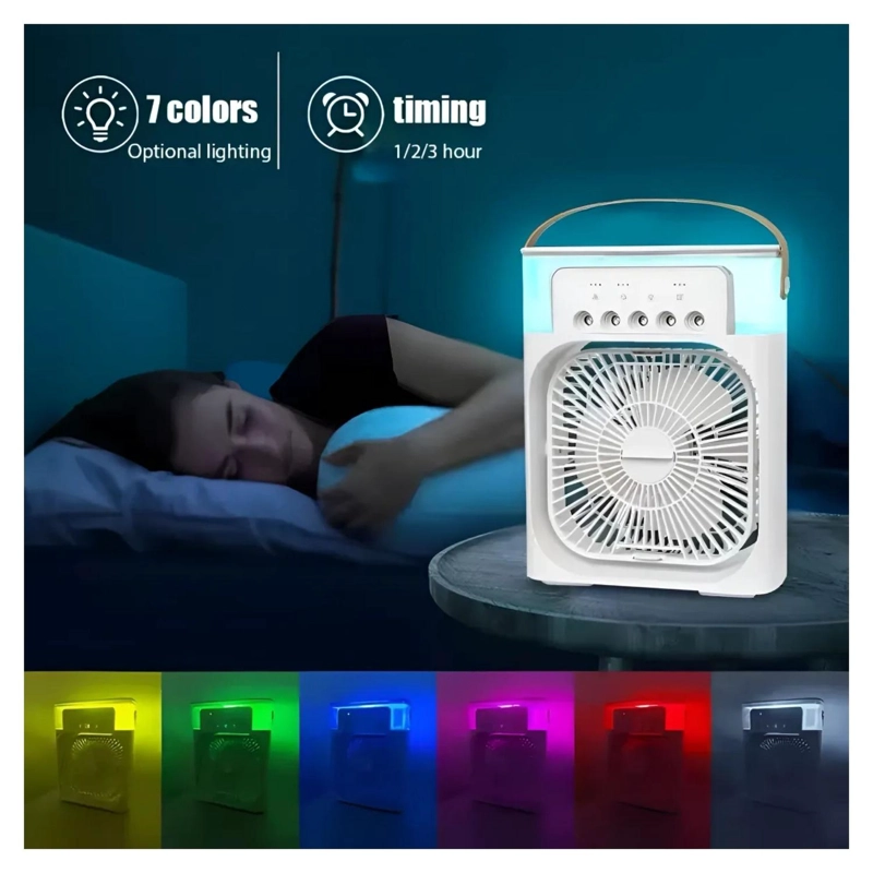 VENTILADOR HUMIFICADOR AIRE FRIO ESCRITORIO 600 ML - 5
