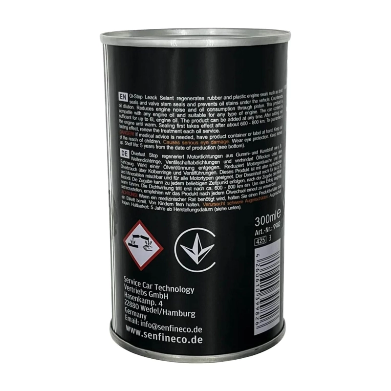 SELLADOR TAPADOR FUGA ACEITE GOMA MOTOR OIL STOP 300 ML - 2