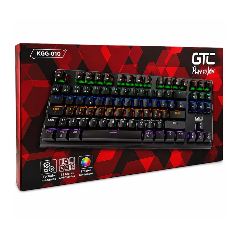 TECLADO GAMER GTC MECANICO KGG-010, SWITCH BLUE, ESPAÑOL - 2
