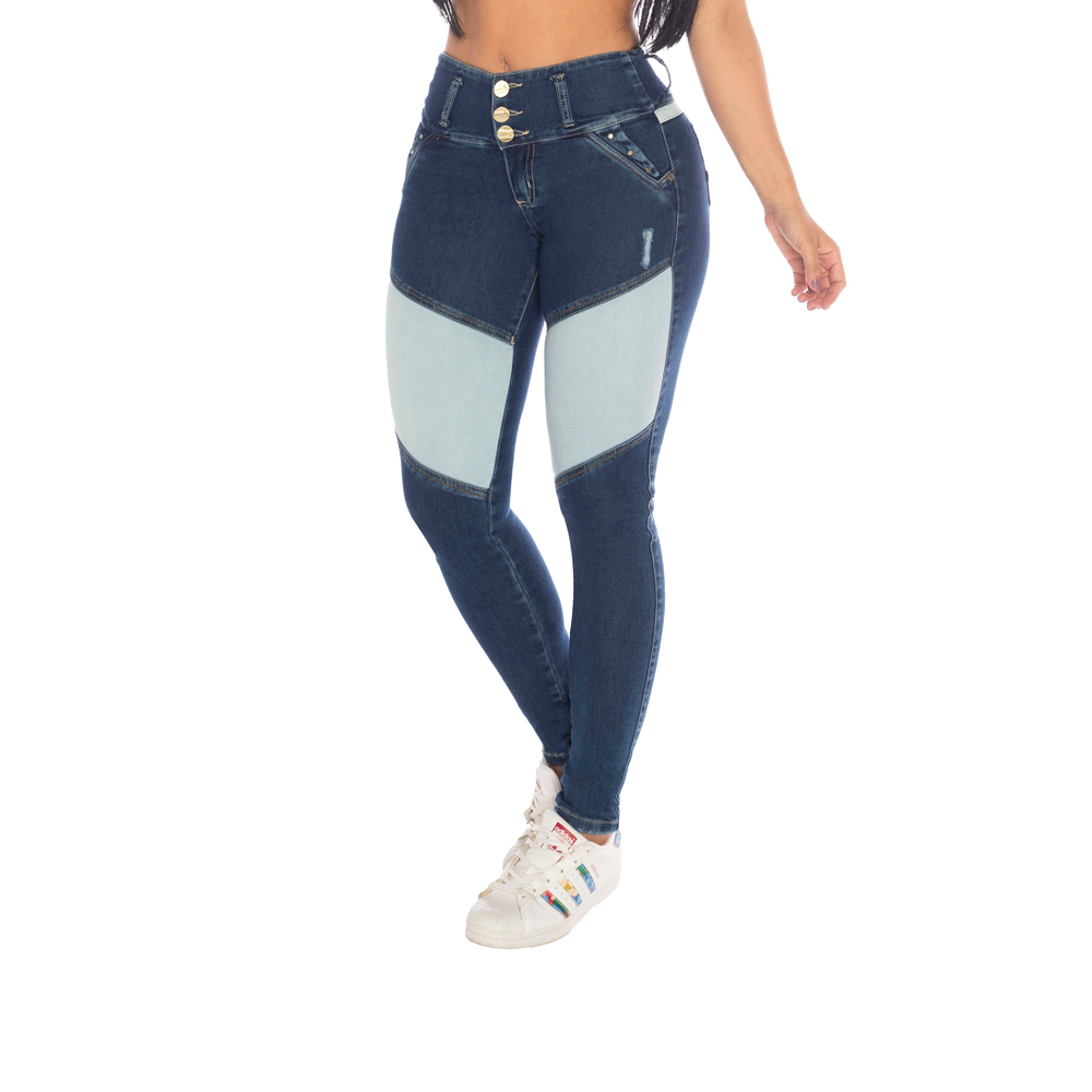 JEANS ALGODÓN PUSH UP MUJER CHEVIOTTO LEVANTA COLA 14472 - 1